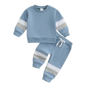 Baby Boys Pullover Sweatshirt with Elastic Waist Pants