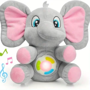 Plush Musical Stuffed Elephant with Music & Light
