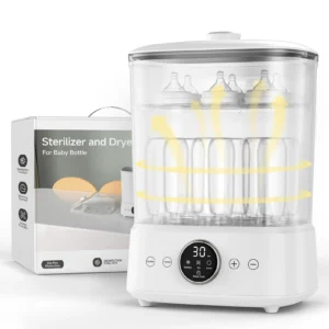 Baby Baby Bottle Steamer and Dryer, for All Baby Items, Bottles & Breast Pump Accessories. One-Touch Control.