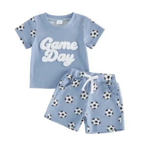 Cute Little Short Sleeve Tee and Elastic Waist Shorts
